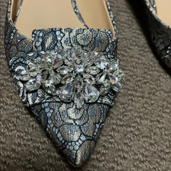 Badgley Mischka Valeria Crystal Embellished Flat - Picture 8 of 8
